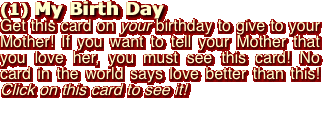 (1) My Birth Day